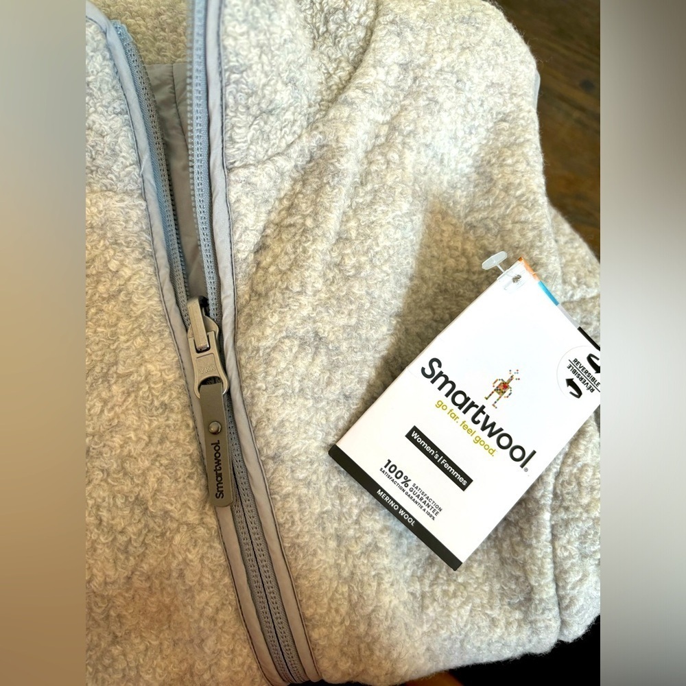 Smartwool reversible vest in gray size xs NWT cozy casual winter Cabincore - Picture 3 of 8